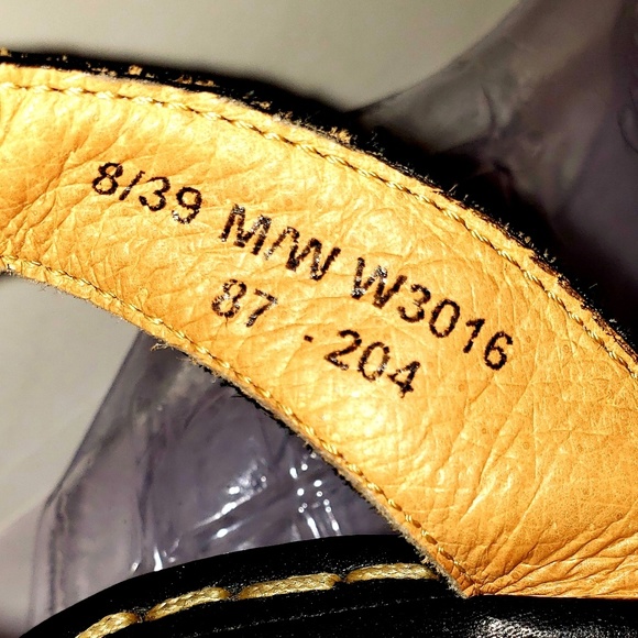 Born Strappy Black Heel Wedges - Picture 6 of 7